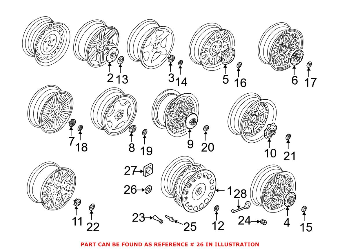 BMW Hub Cap Wrench 36131181948